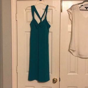 PRANA Green Cross- Back Dress